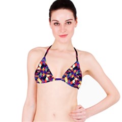 Colorful Geometric  Bikini Top by SpinnyChairDesigns