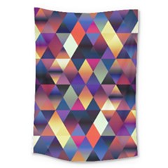 Colorful Geometric  Large Tapestry by SpinnyChairDesigns