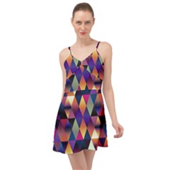 Colorful Geometric  Summer Time Chiffon Dress by SpinnyChairDesigns