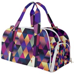 Colorful Geometric  Burner Gym Duffel Bag by SpinnyChairDesigns