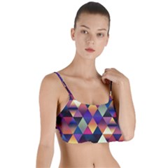 Colorful Geometric  Layered Top Bikini Top  by SpinnyChairDesigns