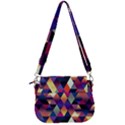 Colorful Geometric  Saddle Handbag View3