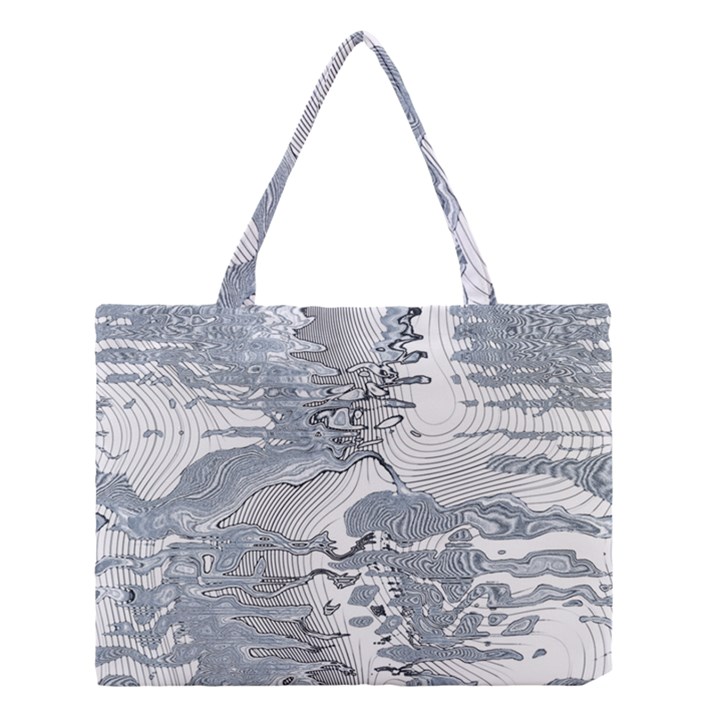 Faded Blue Grunge Medium Tote Bag