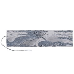 Faded Blue Grunge Roll Up Canvas Pencil Holder (l) by SpinnyChairDesigns