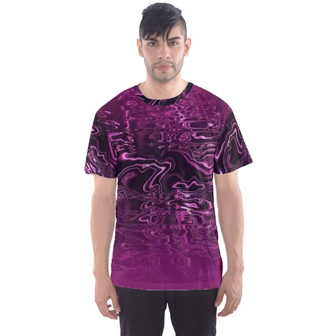 Magenta Black Swirl Men s Sport Mesh Tee by SpinnyChairDesigns