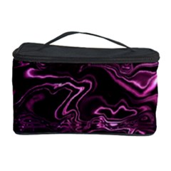 Magenta Black Swirl Cosmetic Storage by SpinnyChairDesigns