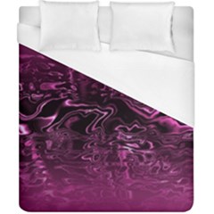 Magenta Black Swirl Duvet Cover (california King Size) by SpinnyChairDesigns