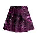 Magenta Black Swirl Mini Flare Skirt View1