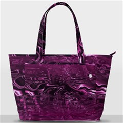 Magenta Black Swirl Back Pocket Shoulder Bag  by SpinnyChairDesigns