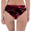 Crimson Red Black Swirl Reversible Classic Bikini Bottoms View4