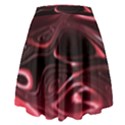 Crimson Red Black Swirl High Waist Skirt View2