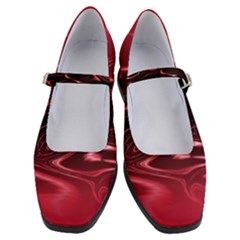 Crimson Red Black Swirl Women s Mary Jane Shoes by SpinnyChairDesigns