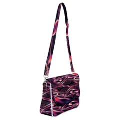 Abstract Art Swirls Shoulder Bag with Back Zipper