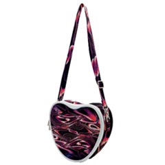 Abstract Art Swirls Heart Shoulder Bag by SpinnyChairDesigns