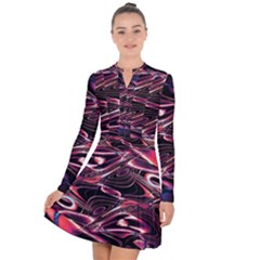 Abstract Art Swirls Long Sleeve Panel Dress