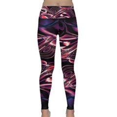 Abstract Art Swirls Lightweight Velour Classic Yoga Leggings by SpinnyChairDesigns