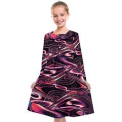 Abstract Art Swirls Kids  Midi Sailor Dress by SpinnyChairDesigns