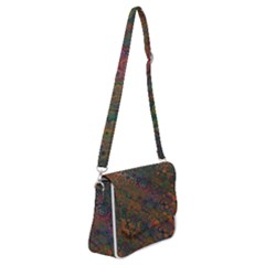 Boho Floral Pattern Shoulder Bag With Back Zipper by SpinnyChairDesigns