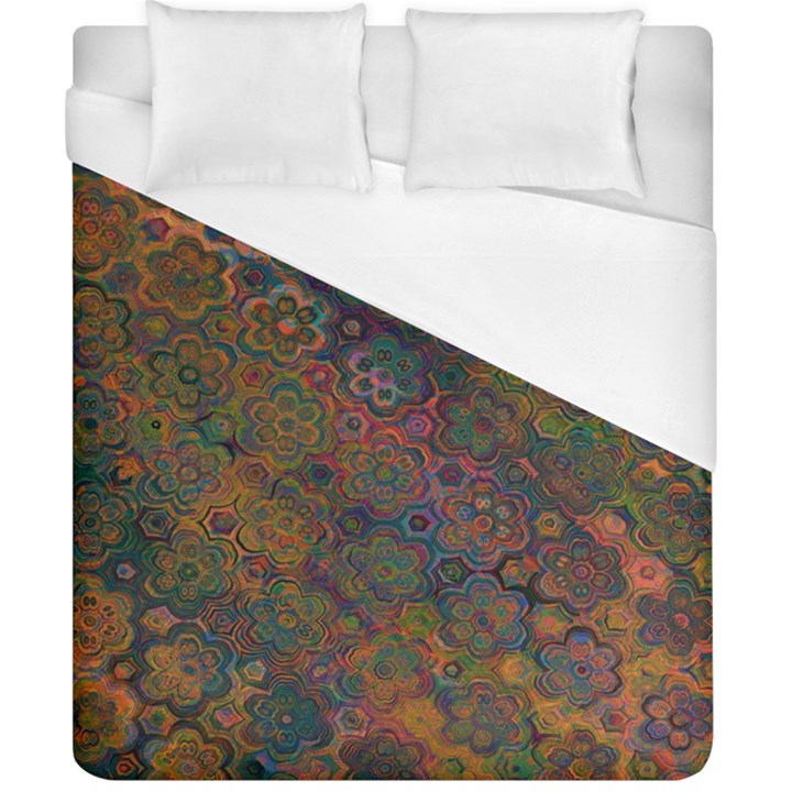 Boho Floral Pattern Duvet Cover (California King Size)