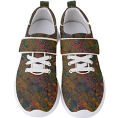 Boho Floral Pattern Men s Velcro Strap Shoes by SpinnyChairDesigns