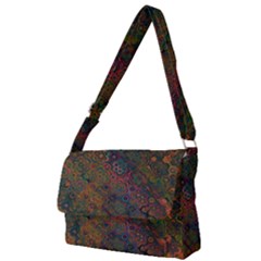 Boho Floral Pattern Full Print Messenger Bag (l) by SpinnyChairDesigns