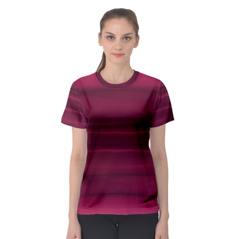 Dark Rose Pink Ombre  Women s Sport Mesh Tee by SpinnyChairDesigns