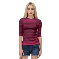 Dark Rose Pink Ombre  Quarter Sleeve Raglan Tee