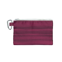 Dark Rose Pink Ombre  Canvas Cosmetic Bag (small) by SpinnyChairDesigns