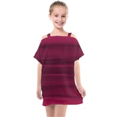 Dark Rose Pink Ombre  Kids  One Piece Chiffon Dress by SpinnyChairDesigns