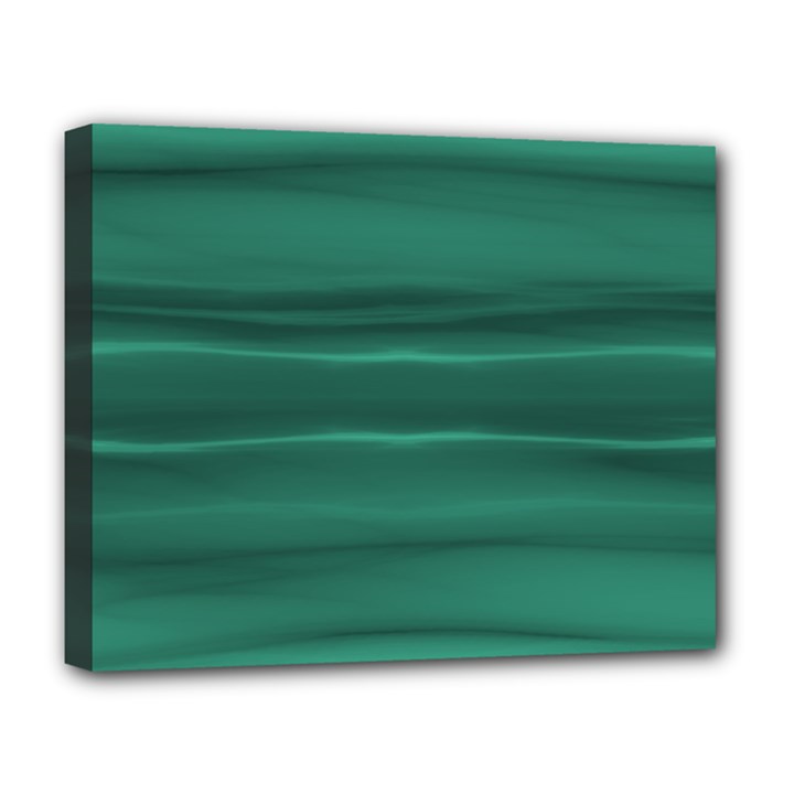 Biscay Green Ombre Deluxe Canvas 20  x 16  (Stretched)