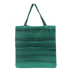 Biscay Green Ombre Grocery Tote Bag by SpinnyChairDesigns