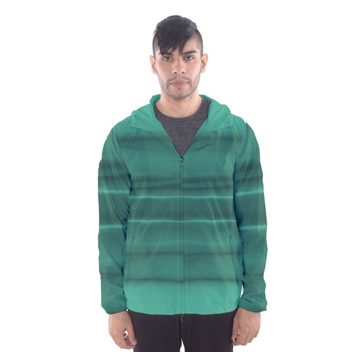 Biscay Green Ombre Men s Hooded Windbreaker