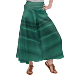 Biscay Green Ombre Satin Palazzo Pants by SpinnyChairDesigns