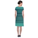 Biscay Green Ombre Short Sleeve Front Wrap Dress View2