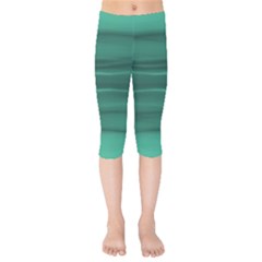 Biscay Green Ombre Kids  Capri Leggings  by SpinnyChairDesigns