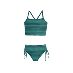 Biscay Green Ombre Girls  Tankini Swimsuit by SpinnyChairDesigns