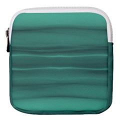 Biscay Green Ombre Mini Square Pouch by SpinnyChairDesigns