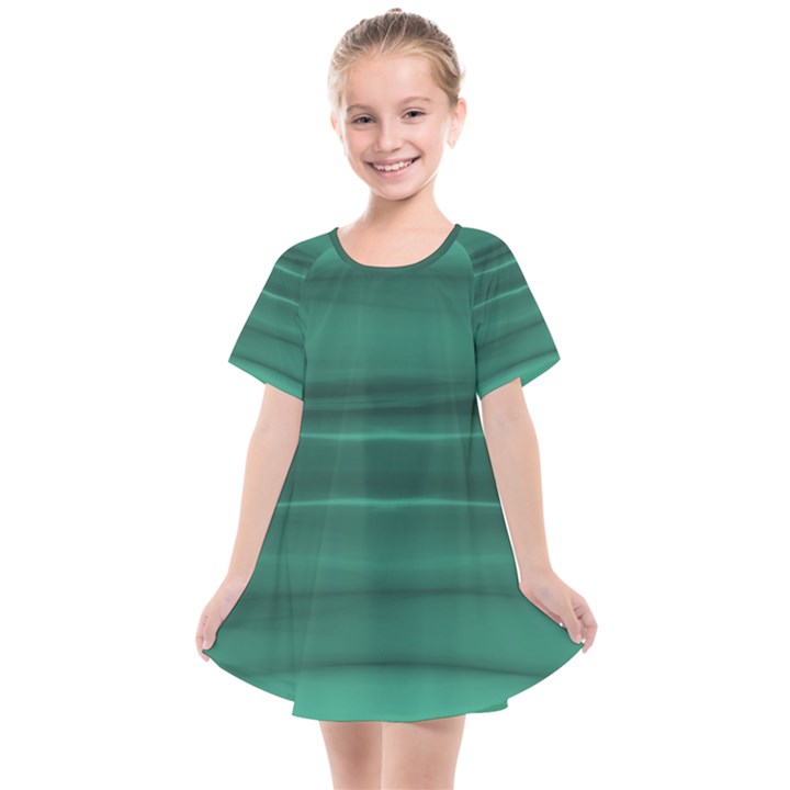 Biscay Green Ombre Kids  Smock Dress