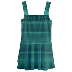 Biscay Green Ombre Kids  Layered Skirt Swimsuit by SpinnyChairDesigns