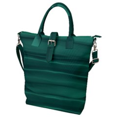 Biscay Green Ombre Buckle Top Tote Bag by SpinnyChairDesigns