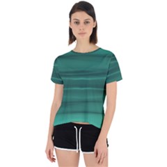 Biscay Green Ombre Open Back Sport Tee by SpinnyChairDesigns