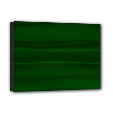 Emerald Green Ombre Deluxe Canvas 16  X 12  (stretched)  by SpinnyChairDesigns