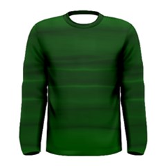 Emerald Green Ombre Men s Long Sleeve Tee by SpinnyChairDesigns