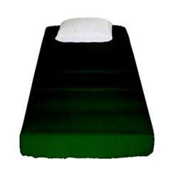 Emerald Green Ombre Fitted Sheet (single Size) by SpinnyChairDesigns