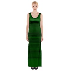 Emerald Green Ombre Thigh Split Maxi Dress by SpinnyChairDesigns