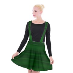 Emerald Green Ombre Suspender Skater Skirt by SpinnyChairDesigns