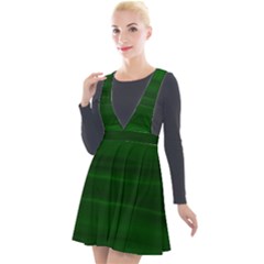 Emerald Green Ombre Plunge Pinafore Velour Dress by SpinnyChairDesigns