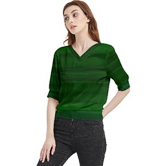 Emerald Green Ombre Quarter Sleeve Blouse