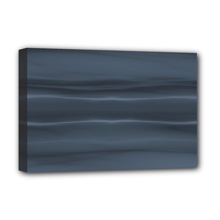 Faded Denim Blue Grey Ombre Deluxe Canvas 18  x 12  (Stretched)