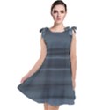 Faded Denim Blue Grey Ombre Tie Up Tunic Dress View1